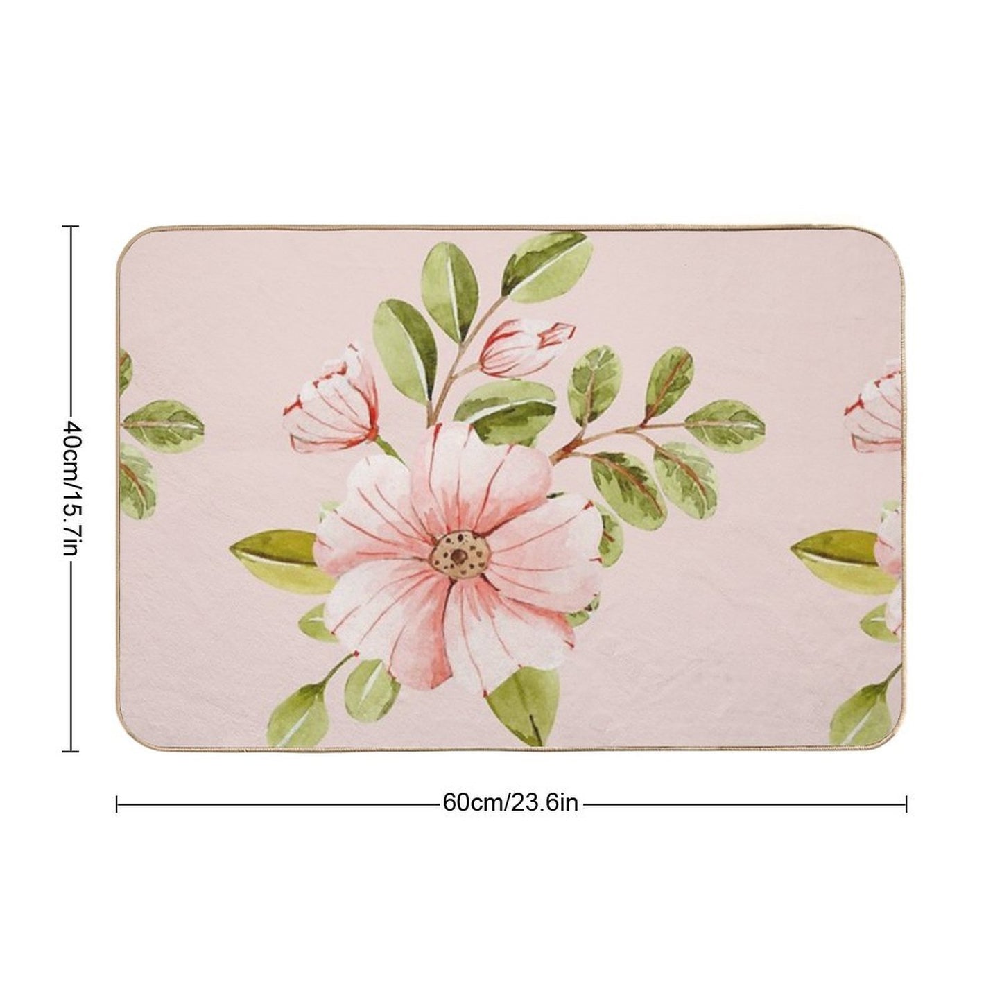 Coquette Floral  Repositionable Bath Mat