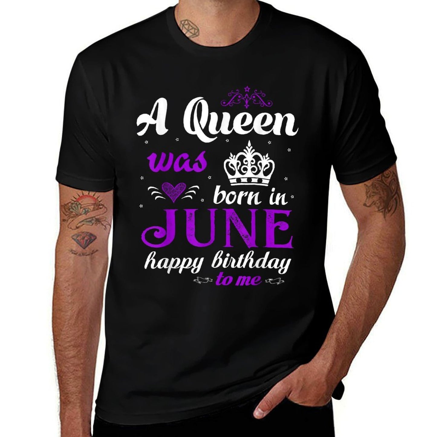 A Queen Was Born In June Happy Birthday For Girl  Eco-friendly Material T-Shirt