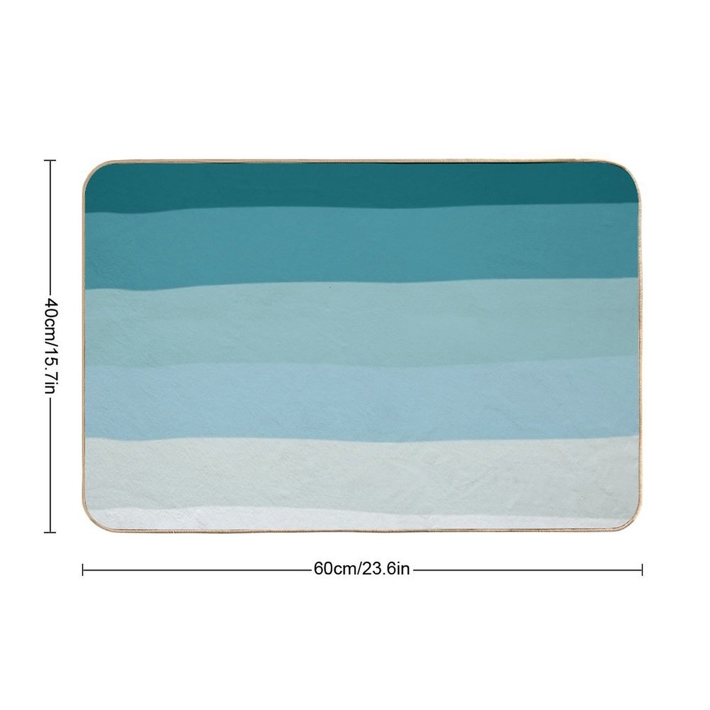 Minimalist Ocean Color Stripes  Absorbent Bath Mat