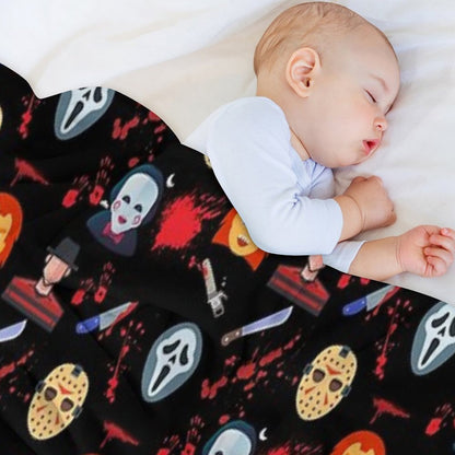 Legends Of Horror - Slasher Edition Wrinkle-free Throw Blanket