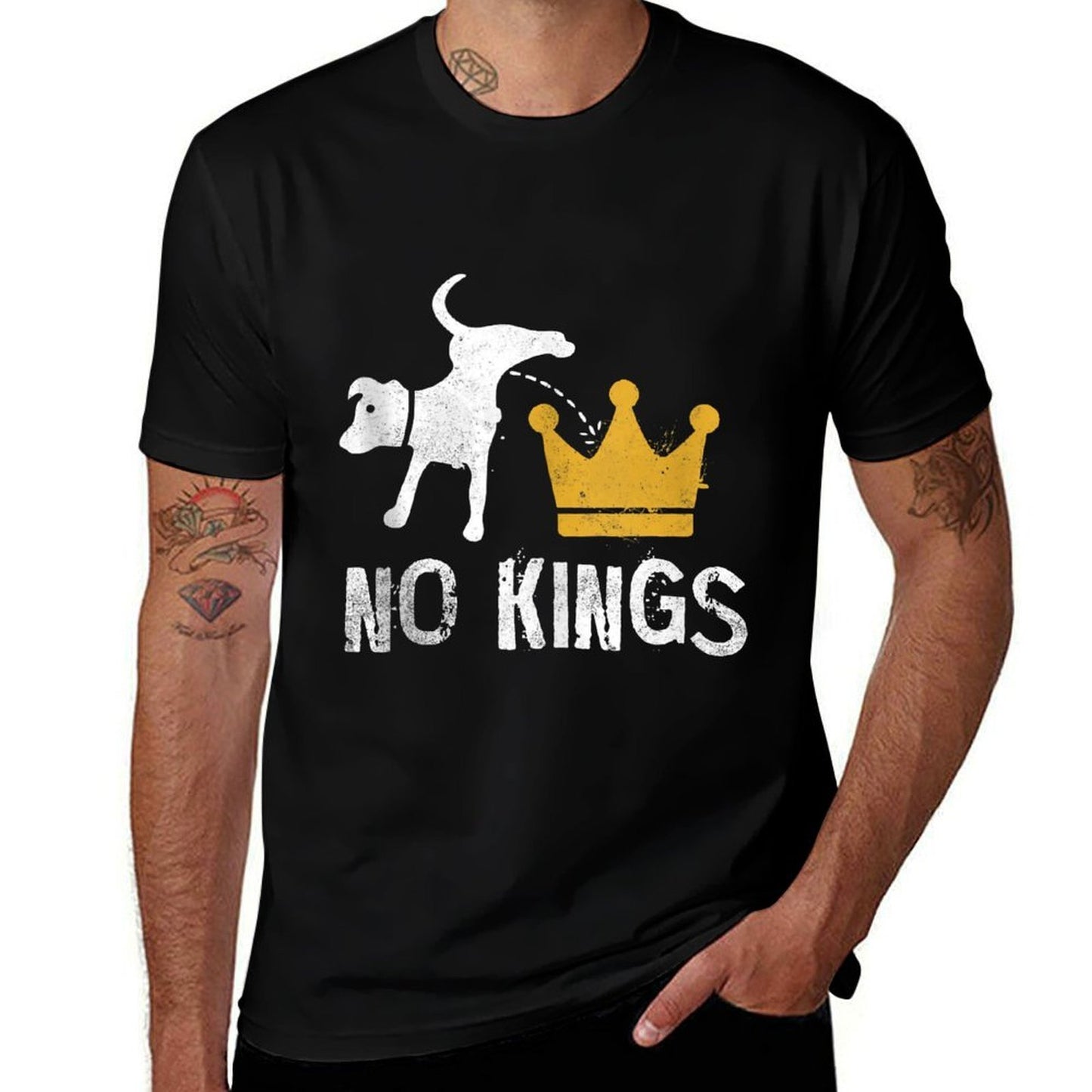 No Kings Dog  High-quality Stitching T-Shirt
