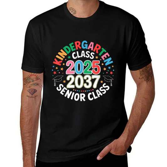 Kindergarten Graduation Class of 2025 Senior 2037 Class Summer-ready Fabric T-Shirt