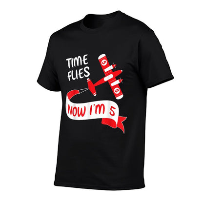 Now I'm 5th Birthday Time Flies Child 5 Year Old Cool B-Day  Classic T-Shirt