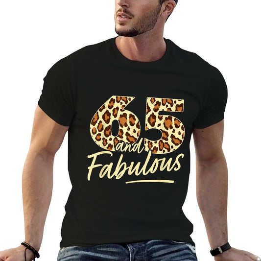 65 Year Woman Leopard Fabulous 65th Birthday  Stretchy T-Shirt