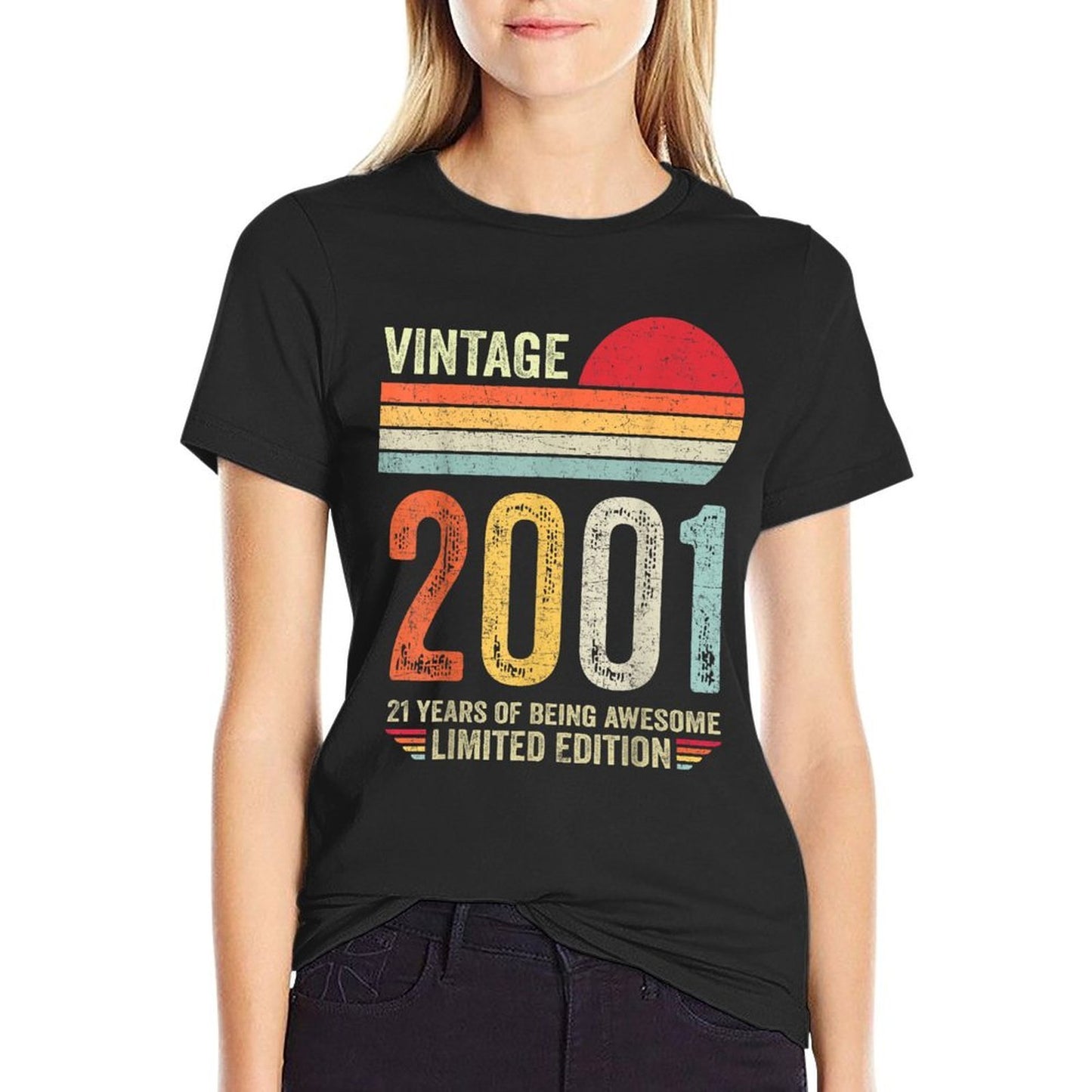 21 Year Old Gifts Vintage 2001 Limited Edition 21st Birthday  Slim-fit Cut T-Shirt