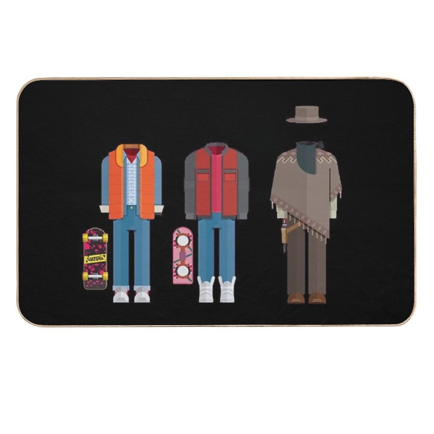 Back to The Future  Easy To Clean Bath Mat