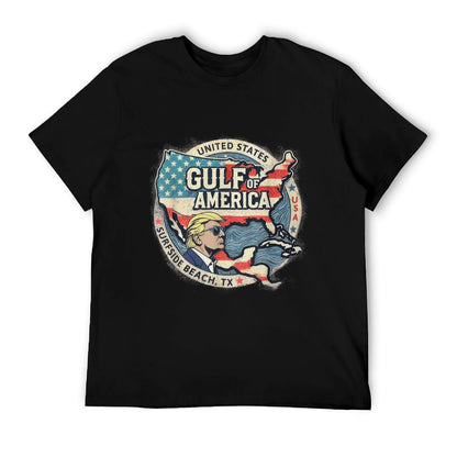 Gulf of USA America Funny USA Flag Men Women Affordable Price T-Shirt