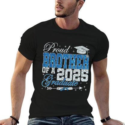 Funny Proud Brother Of A 2025 Graduate Family Graduation  Graphic-printed T-Shirt