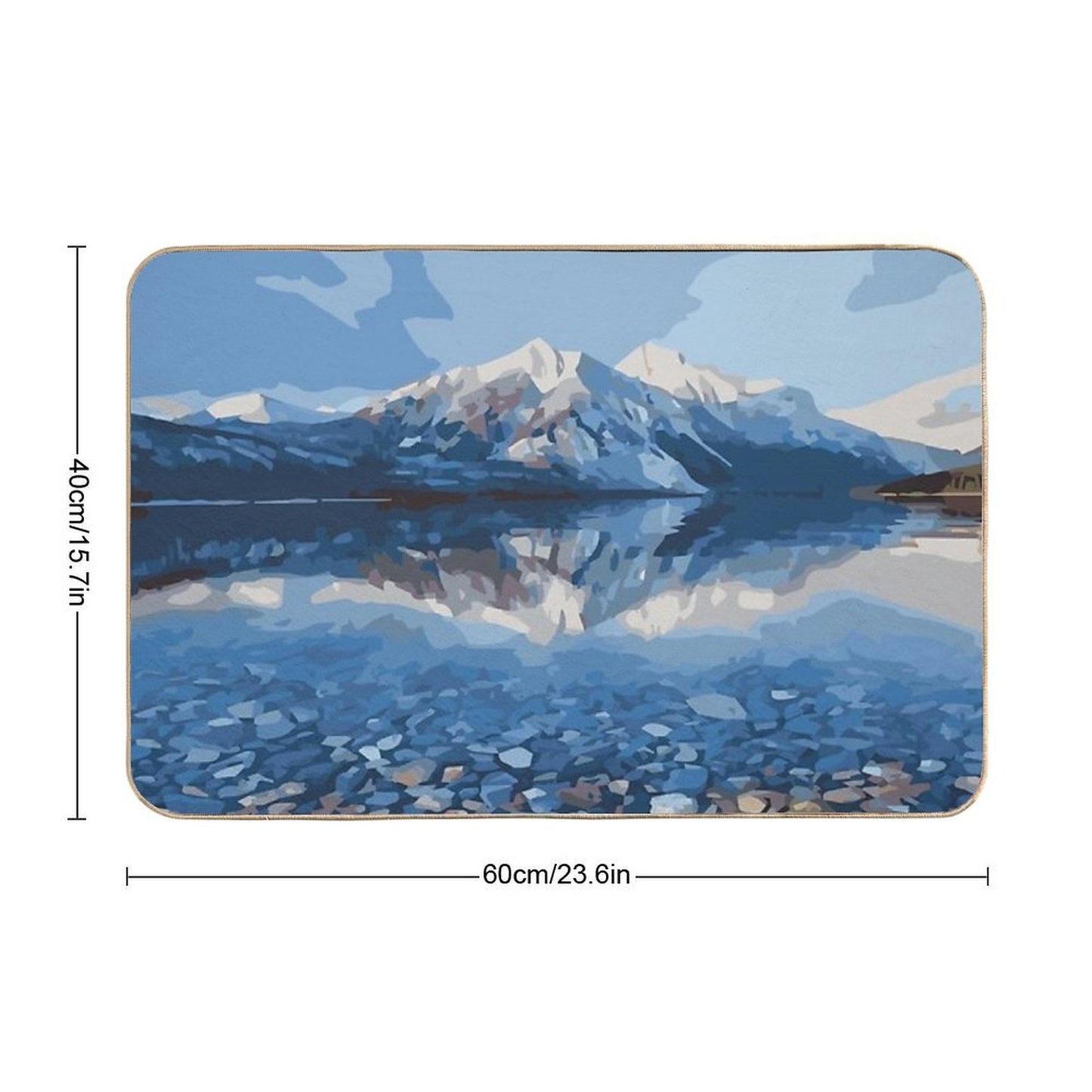 Glacier National Park Lake MacDonald  Dirt-Trapping Bath Mat