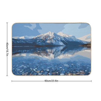 Glacier National Park Lake MacDonald  Dirt-Trapping Bath Mat