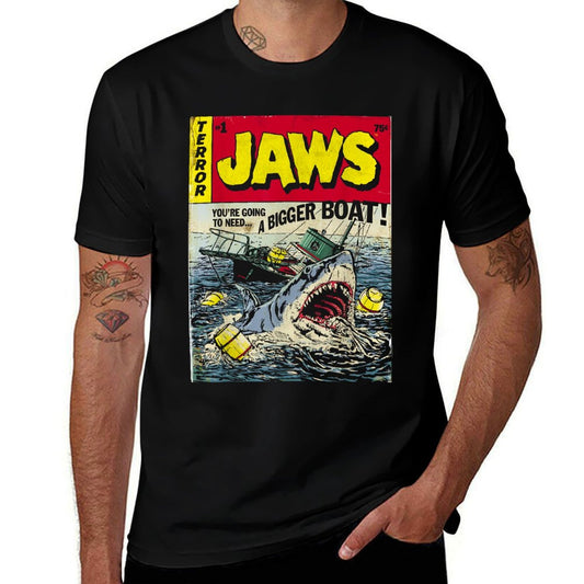 Jaws Pulp Attack Comic Cover Breathable T-Shirt