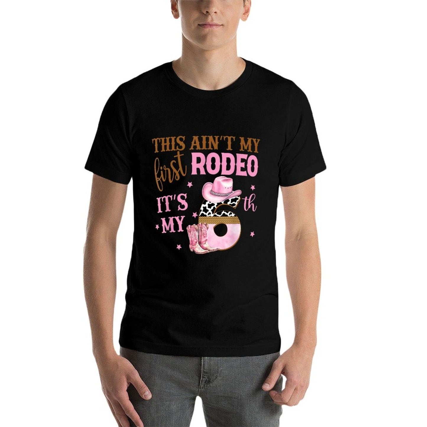 This Ain't My First Rodeo Its My 6th Birthday Outfit Girl  Polyester Blend T-Shirt