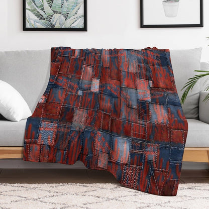 Cowboy Pattern V33 Travel-friendly Throw Blanket
