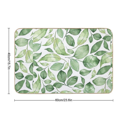 Watercolor Leaves  Versatile Bath Mat