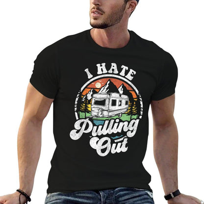 I Hate Pulling Out Funny Camper RV Camping Trailer Gift  Trendy Pattern T-Shirt
