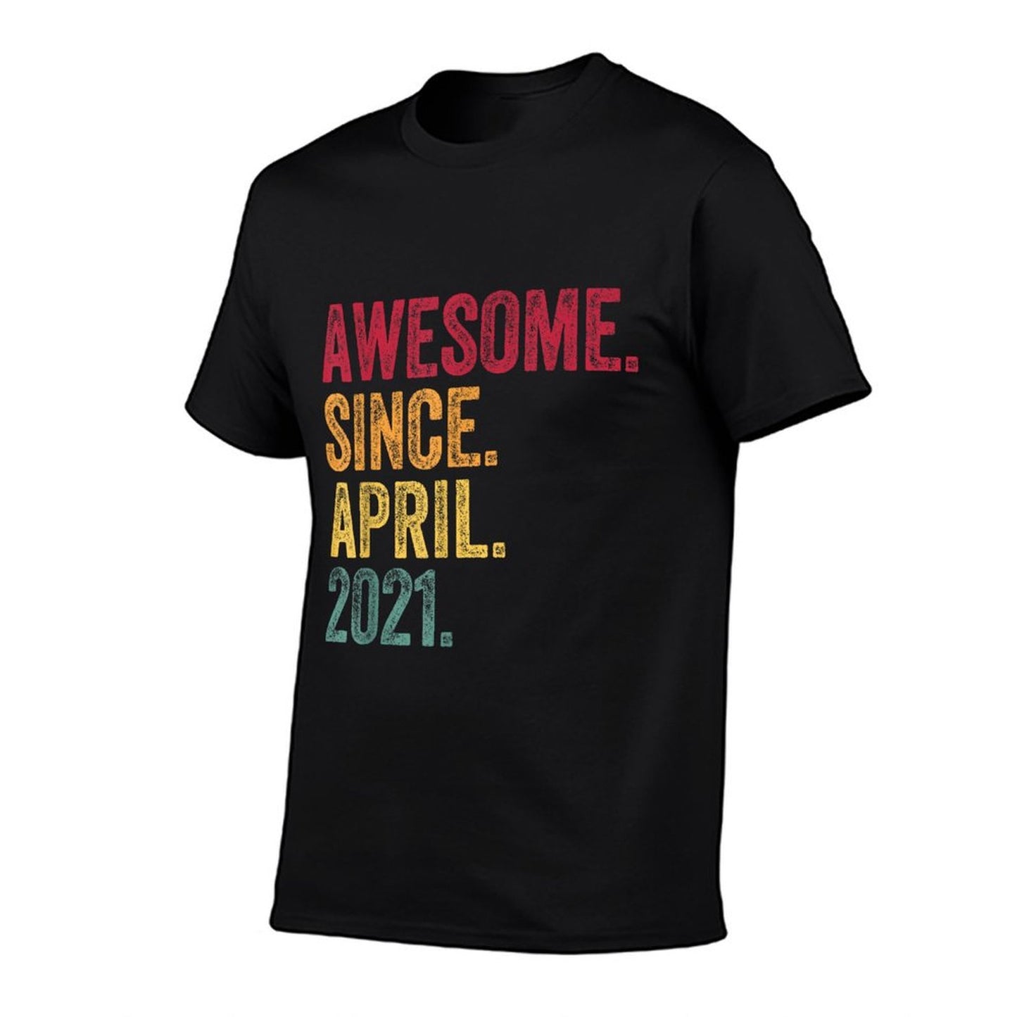 Awesome Since April 2021 4th Birthday 4 Years Old - Retro  Eco-friendly Material T-Shirt