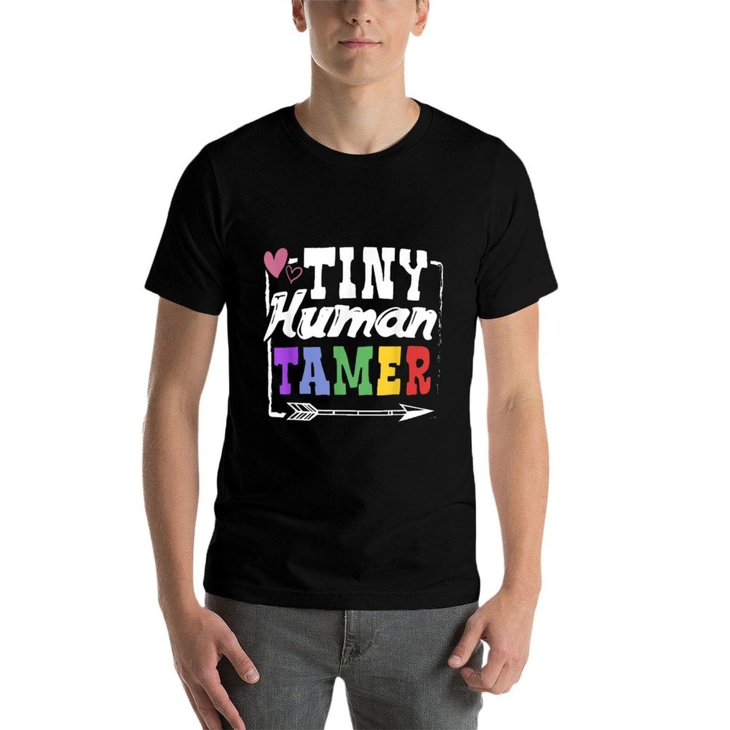 Gift 4 Teachers Or Parents  Tiny Human Tamer  Cotton T-Shirt
