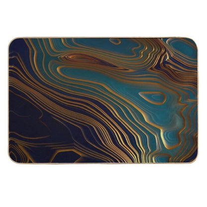 Peacock Ocean  Fade-Resistant Bath Mat