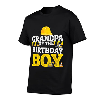 Grandpa of Birthday Boy Matching Family Construction Party  Odor-resistant T-Shirt