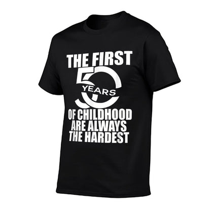 50th Birthday T-shirt  Oversized Silhouette T-Shirt