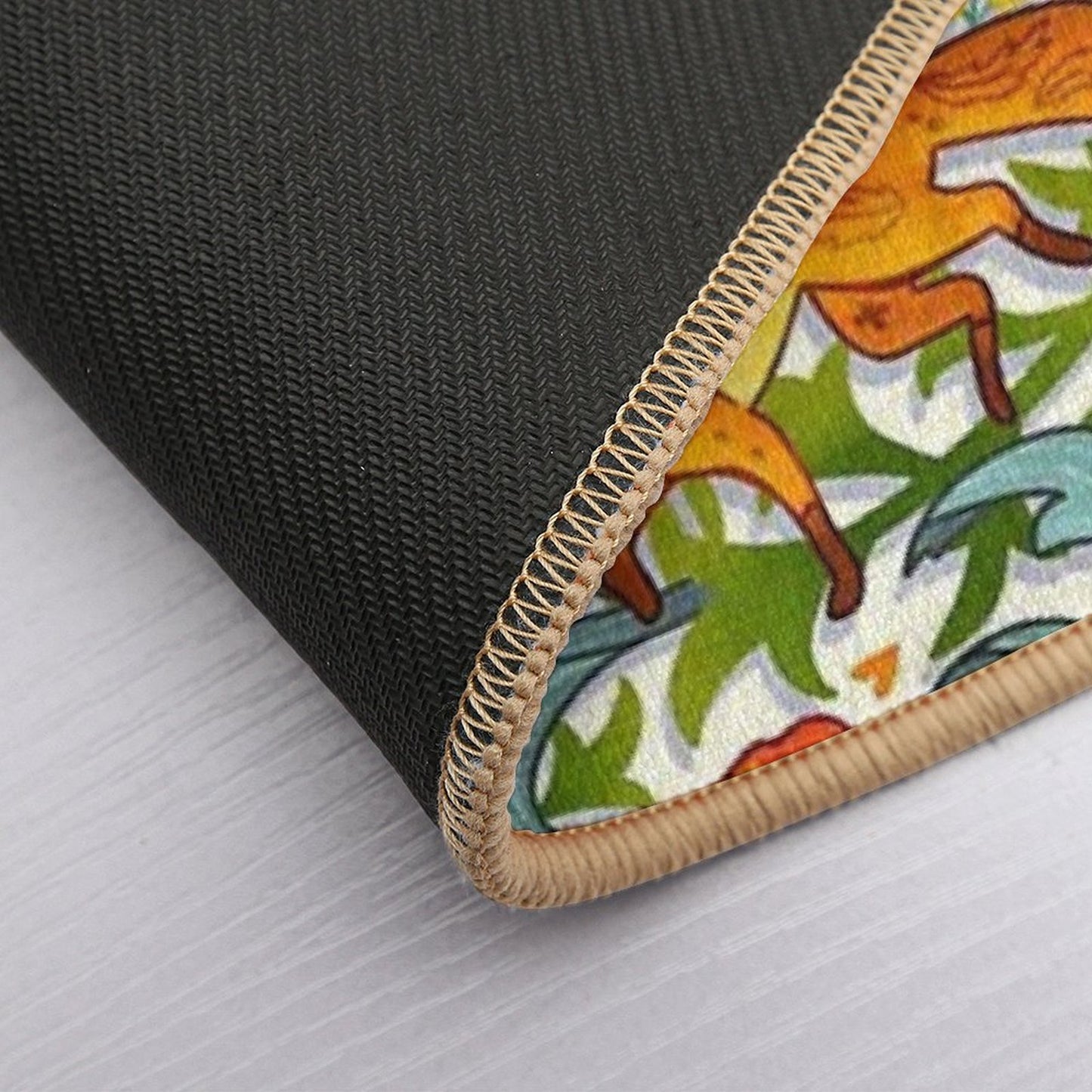 Art Nouveau Foxes  Non-Slip Bath Mat