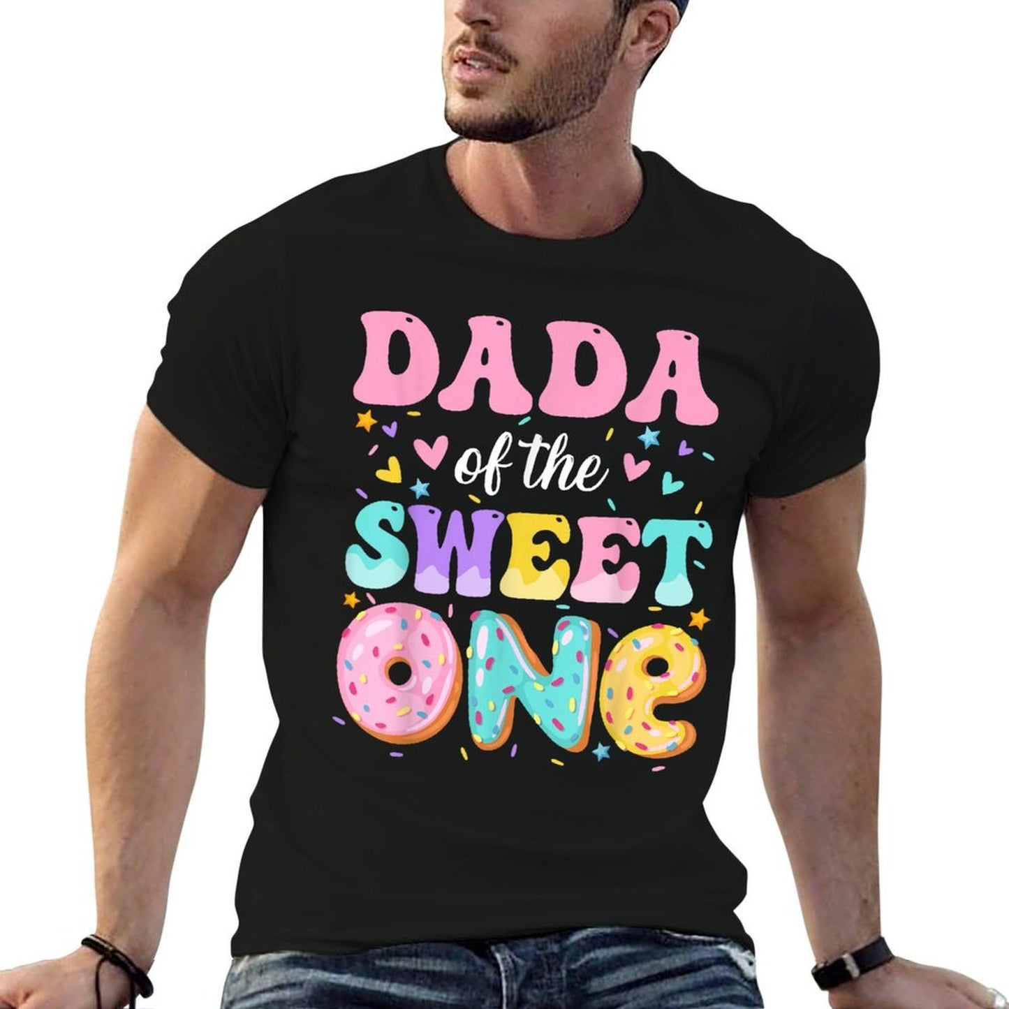 Dada Of The Sweet One 1st Birthday Donut Bday Party  Slim-fit Cut T-Shirt