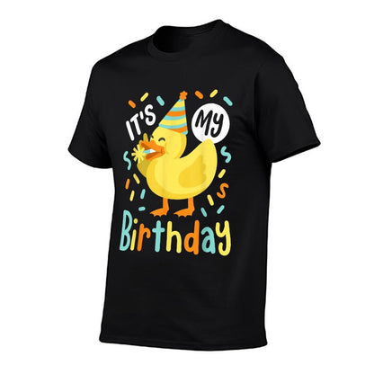 It's My Birthday Rubber Duck Lover Kids Girls Boys Bday Comfortable T-Shirt