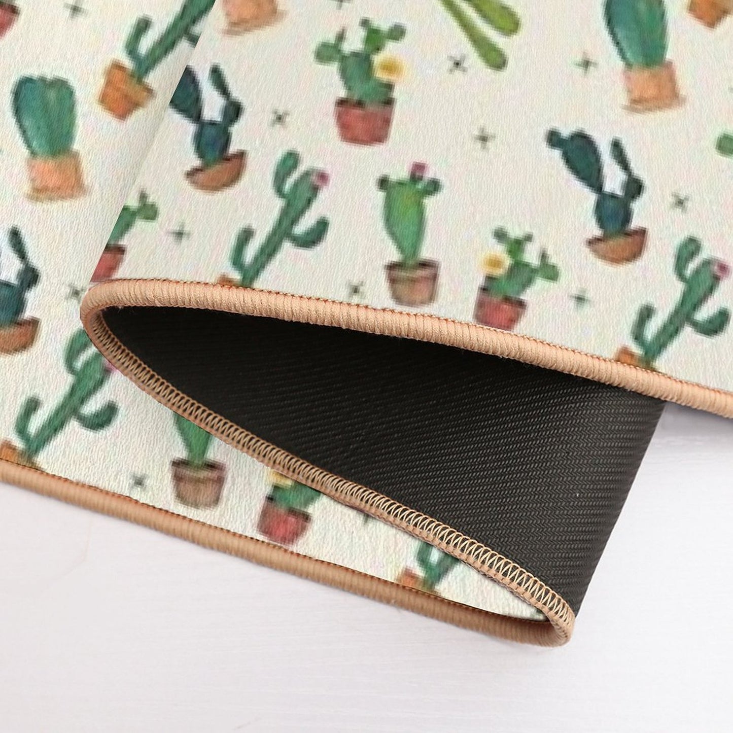 Cute Colorful Cactus Toss Southwest Print  Non-Slip Bath Mat