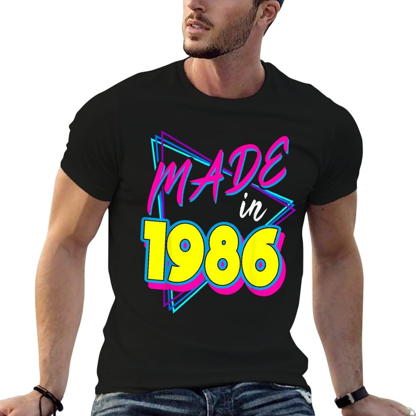 Made in 1986 35th Birthday Retro 35 Years Old 80s Vintage  Tagless Design T-Shirt