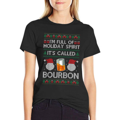 Ugly Christmas Drinking Funny Bourbon Holiday Party  Soft T-Shirt