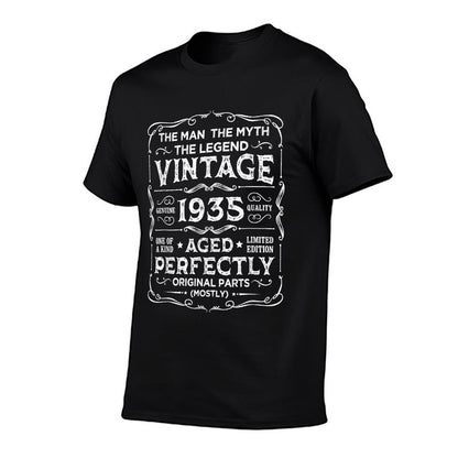 90th Birthday Gift Vintage 1935 Men Funny 90 Years Old 1935  Graphic-printed T-Shirt