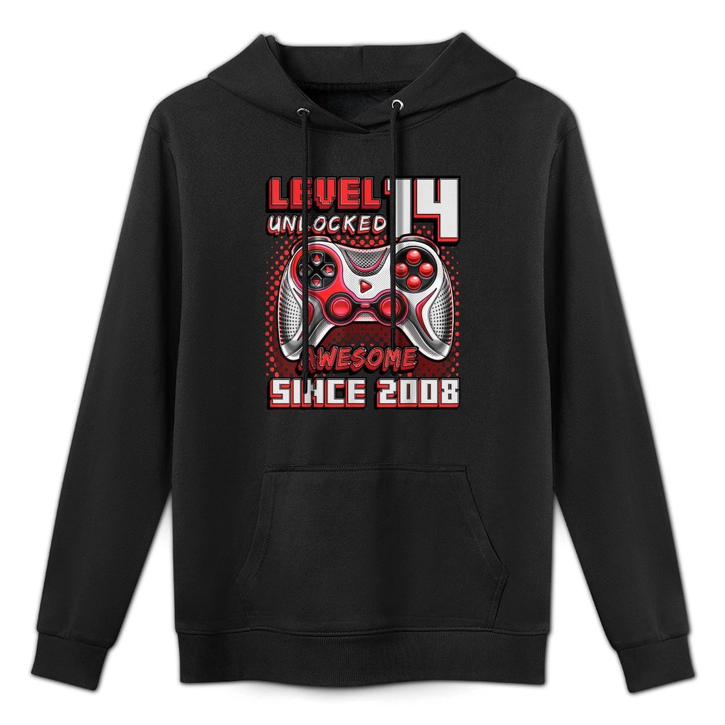 Level 14 Unlocked Awesome 2008 Video Game 14th Birthday Moisture-Wicking Hoodie