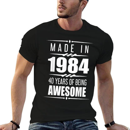 Made In 1984 40 Years of Being Awesome 40th Birthday  Moisture-wicking T-Shirt