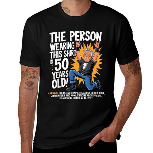 50th Birthday Man Woman 50 Years 1975 Decorative Funny Gift  Stretchy T-Shirt