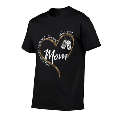 My Favorite National Guard Calls Me Mom US National Guard  High-quality Stitching T-Shirt