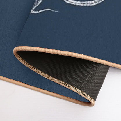 Vintage Octopus Kraken Engraving  Non-Slip Bath Mat