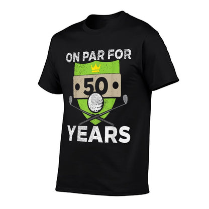 On Par For 50 Years Cool 50th Birthday Golfing Golfer Men  Polyester Blend T-Shirt