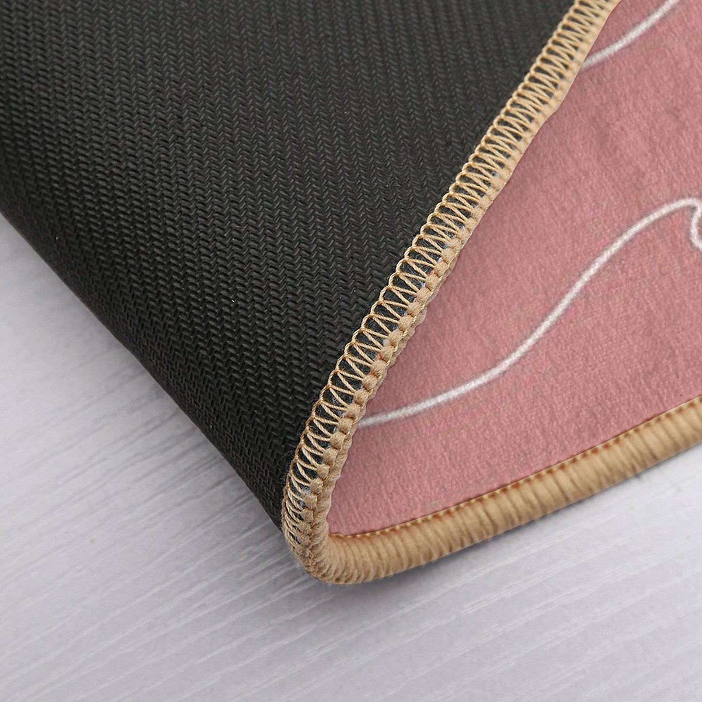 Waves & Lines - Pattern - Dusty Pink  Long-Lasting Bath Mat