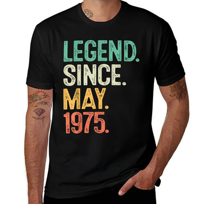 50 Years Old Gifts Legend May 1975 50th Birthday Men Women  Breathable T-Shirt