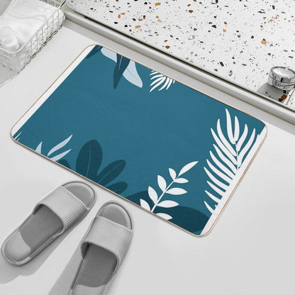 Tropical Leaf  Absorbent Bath Mat