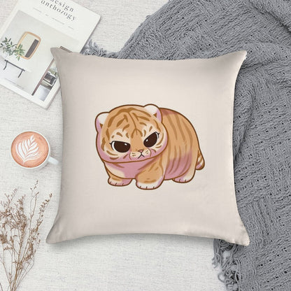 Chonky Tiger Soft Decorative Cover Throw Pillow