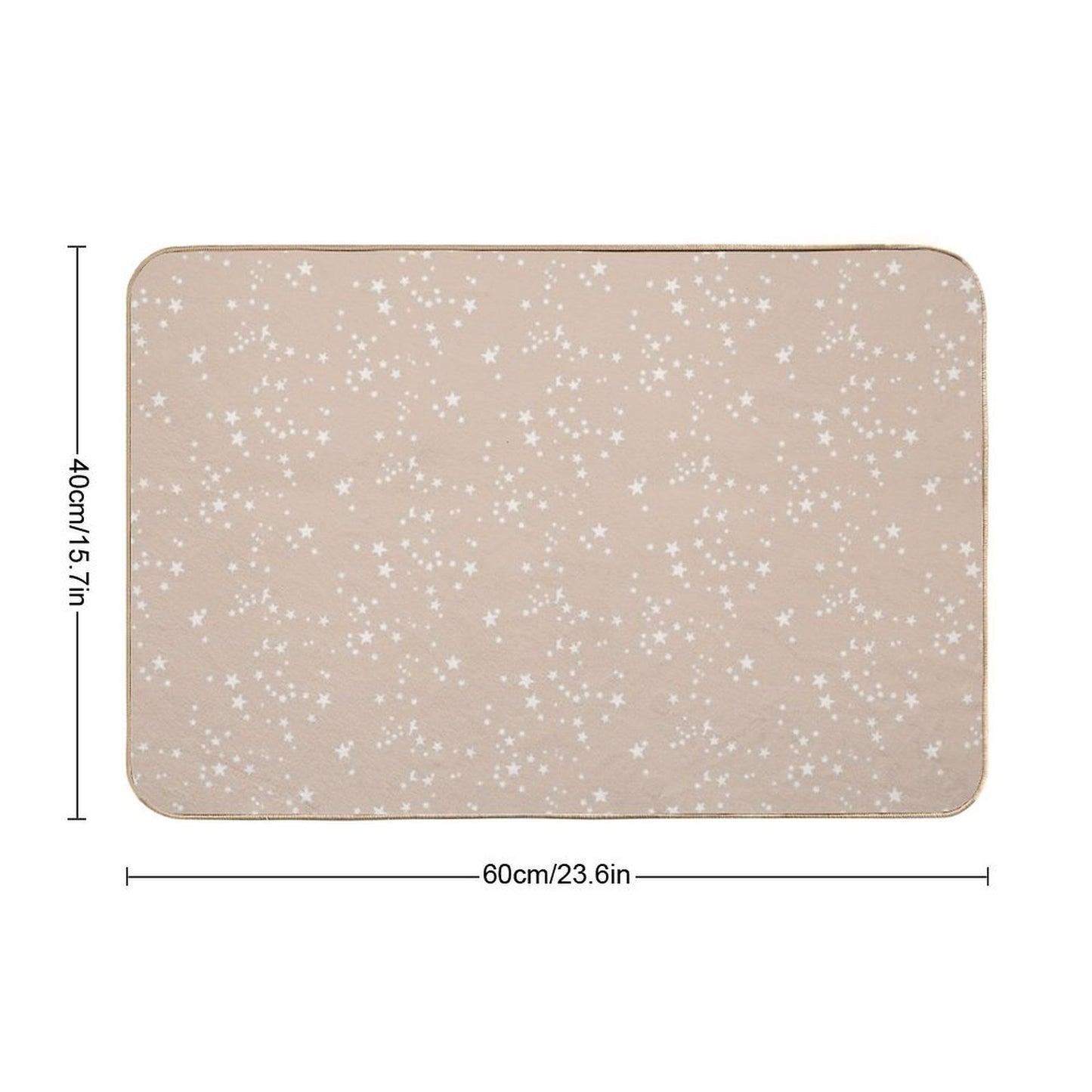 Orange Pastel Stars  Multi-Purpose Bath Mat