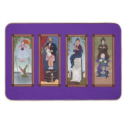 Minimalist Haunted Mansion Stretching Room Portraits  Versatile Bath Mat