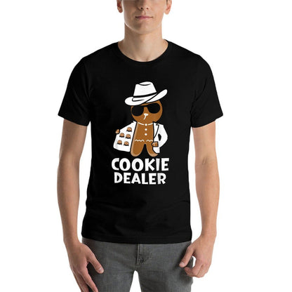 Funny Cookie Dealer Gingerbread  Heathered Texture T-Shirt