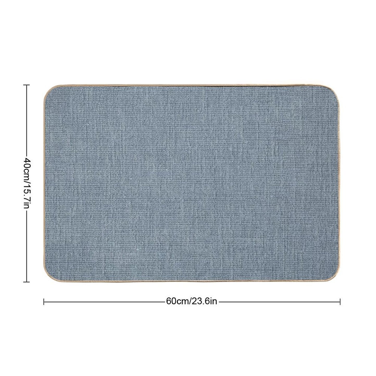 Blue with 3 White Horizontal Stripes  Dirt-Trapping Bath Mat