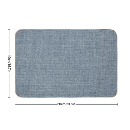 Blue with 3 White Horizontal Stripes  Dirt-Trapping Bath Mat