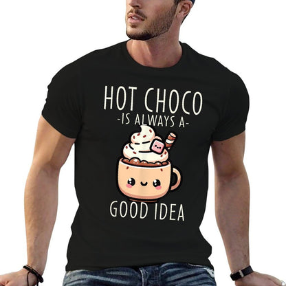 Kawaii Hot Chocolate Lover Winter Evening Hot Cocoa  Tagless Design T-Shirt
