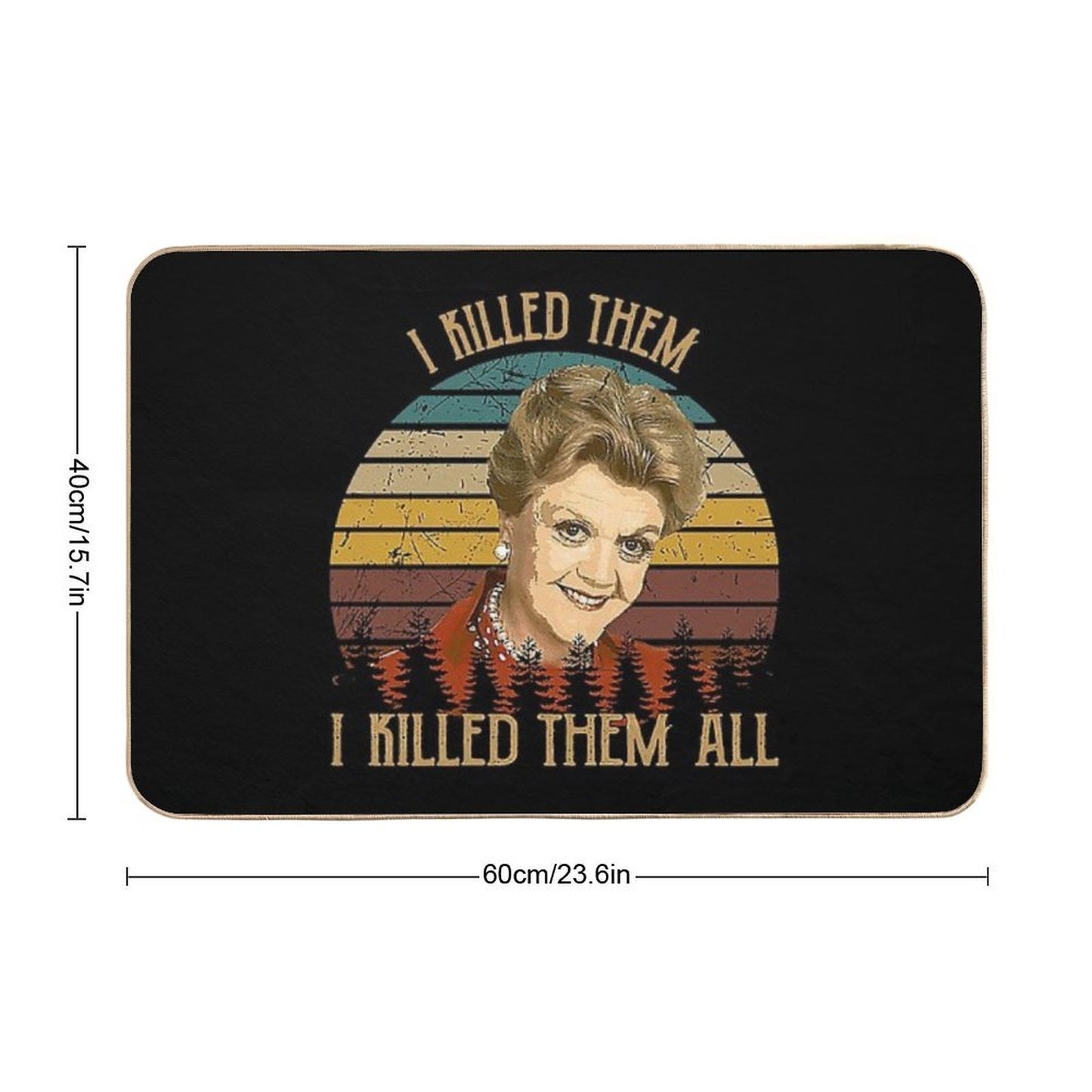 Vintage Murder She Wrote - I Killed Them I Killed Them  Rapid-Drying Bath Mat
