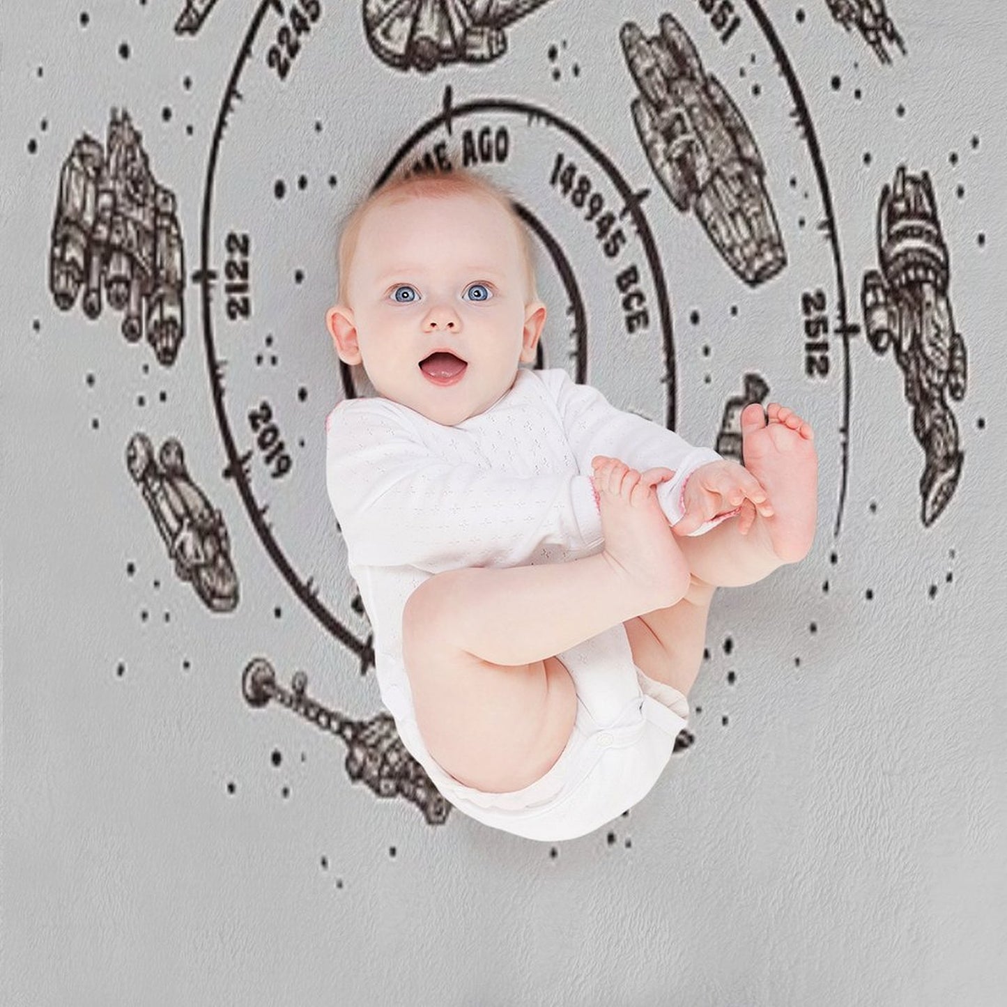 Timeline Shrink-resistant Throw Blanket