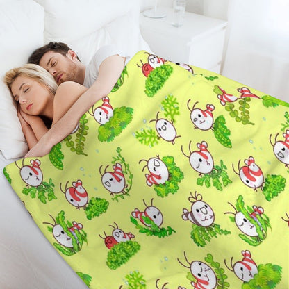 Shy Shrimp And Moss Multi-functional Throw Blanket